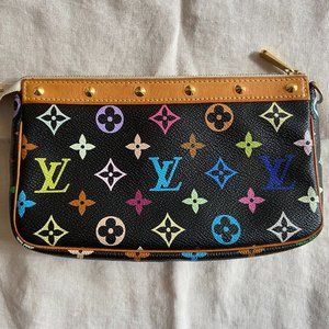 Louis Vuitton x Murakami Black Multicolor Pochette Accessoires